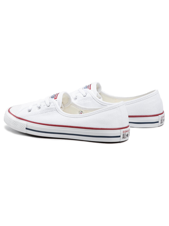 Converse Кецове Converse Chuck Taylor All Star Ballet Lace Slip 566774C Бял