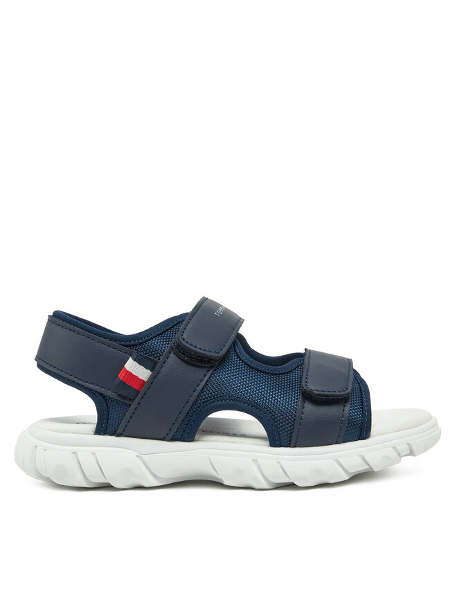 Tommy Hilfiger Sandały Tommy Hilfiger Velcro Sandal T1B2-33898-1591 S Granatowy