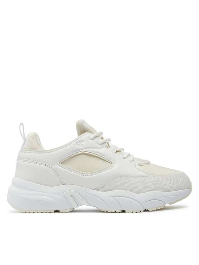 Calvin Klein Jeans Сникърси Calvin Klein Jeans Retro Tennis Low Lace Mix Mg Mtr YW0YW01497 Екрю