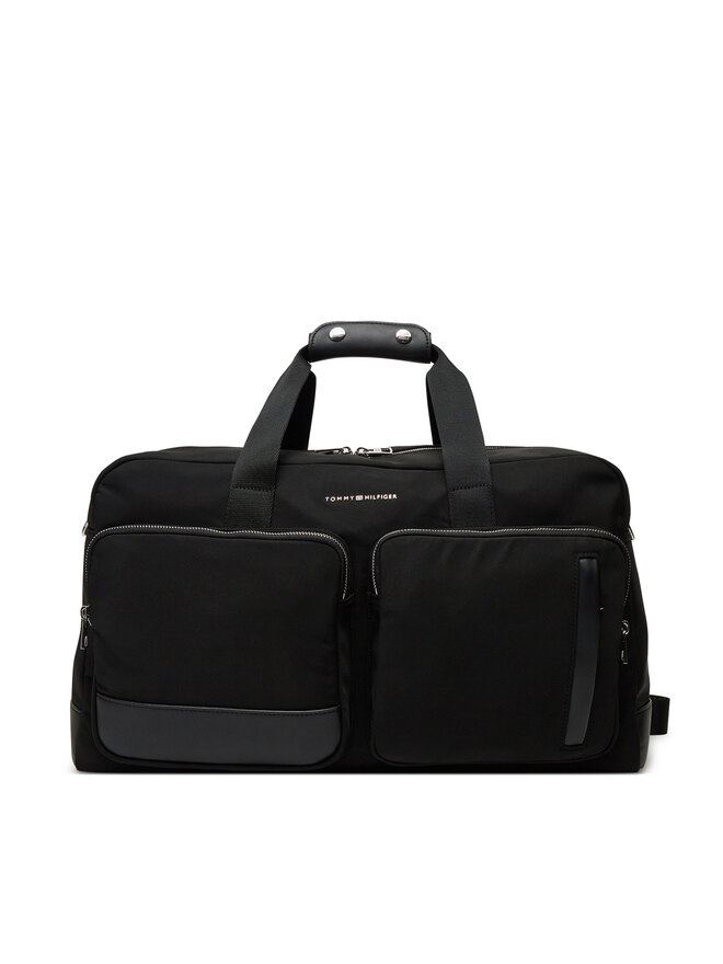 Tommy Hilfiger Torbica Tommy Hilfiger Th Business Nylon Duffle AM0AM13382 Črna
