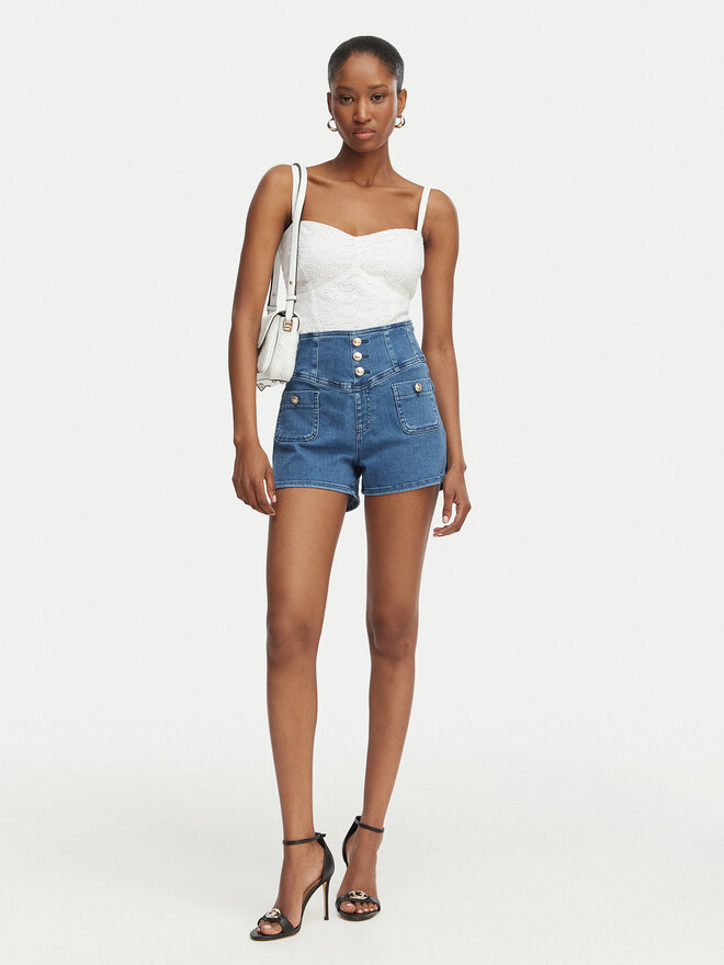 Guess Guess Top W6GH47 W1880 Weiß Classic Fit