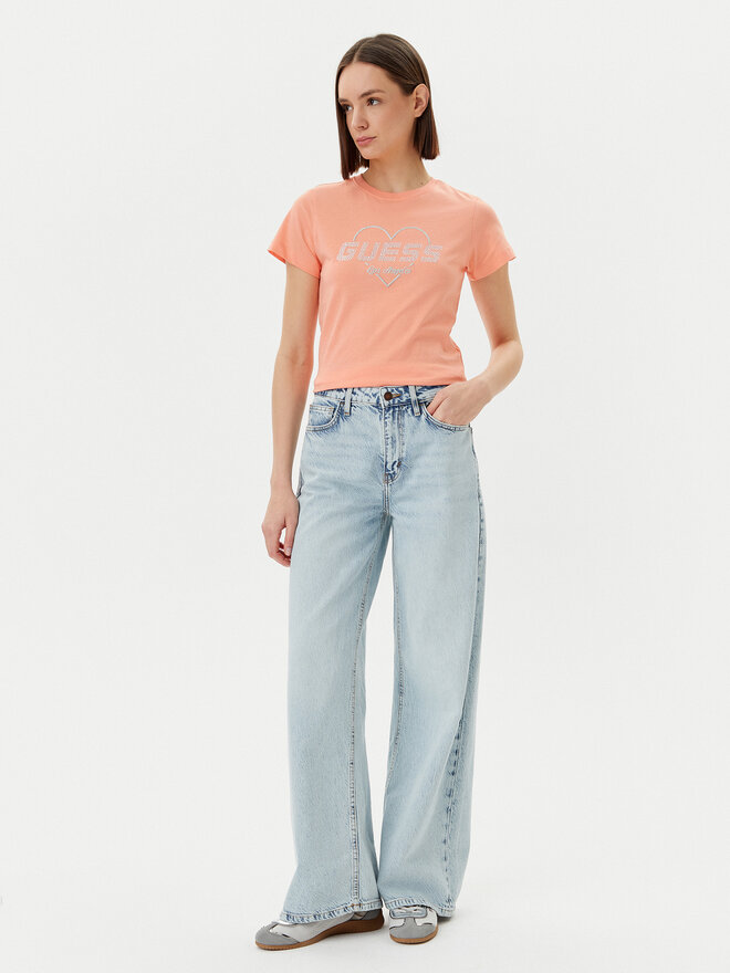 Guess Guess Póló V5GI10 K9RM1 Narancssárga Regular Fit
