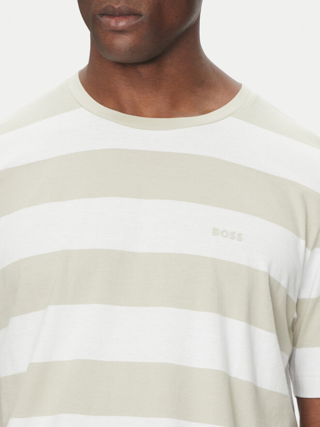 BOSS BOSS T-Shirt TalesStripe 50499334 Beige Relaxed Fit