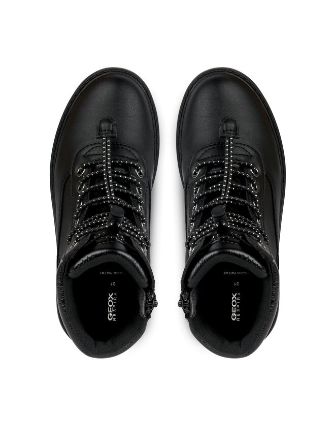 Geox Schnürstiefeletten Geox J Casey Girl B Abx J367ZB 0BCLV C9999 D Schwarz