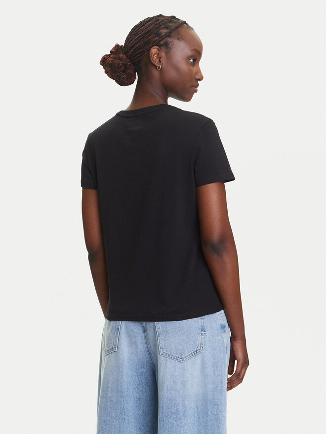 Tommy Jeans Tommy Jeans Marškinėliai Essential DW0DW21404 Juoda Regular Fit