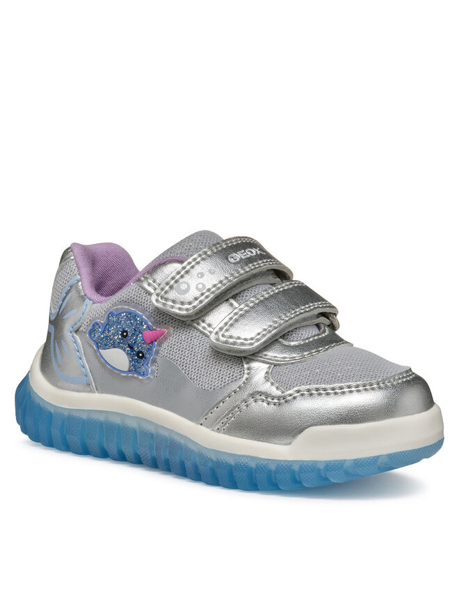 Geox Sneakersy Geox B Lightyloo B5561A 0AJAS C1294 Strieborná