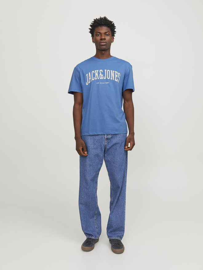 Jack&Jones Jack&Jones Marškinėliai Josh 12236514 Mėlyna Relaxed Fit
