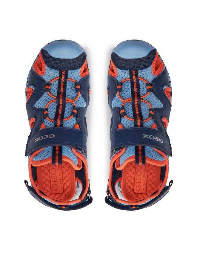 Geox Boys J Borealis Jongenssandaal, Navy Lime, 39 EU