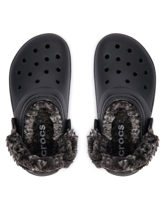 Crocs Pantoletten Crocs Classic Fleece Lined Clog K 212856 Schwarz