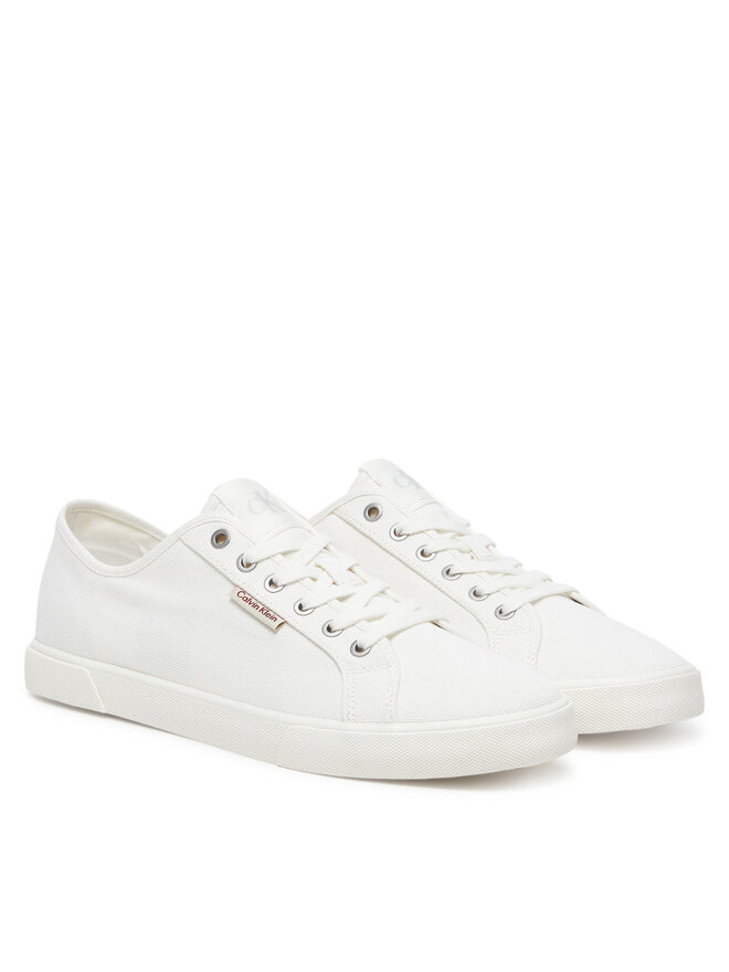 Calvin Klein Jeans Sneakers aus Stoff Calvin Klein Jeans Ess Vulc Low Mg Cv YM0YM01301 Weiß