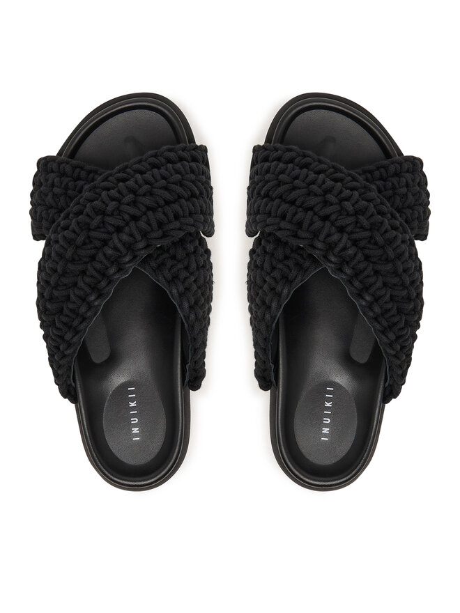 Inuikii Pantoletten Inuikii Woven 1004.003.0062 Schwarz