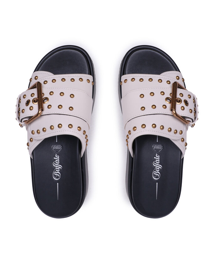 Buffalo dames muiltjes Sol TSS Glam zwart-zilver