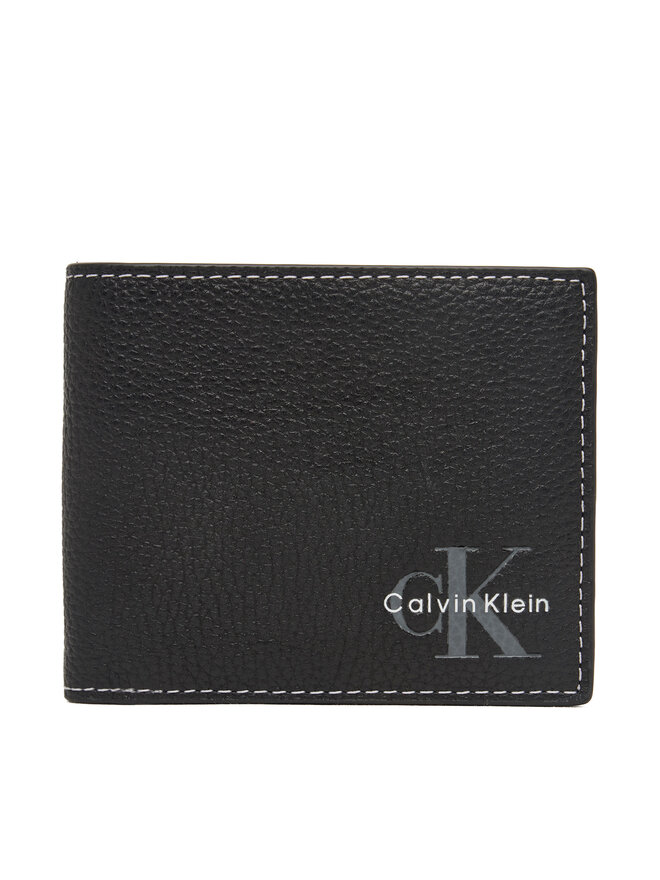 Calvin Klein Geldbörse Calvin Klein Bold Pebble Billfold W/ Coin LV04D1270G Schwarz