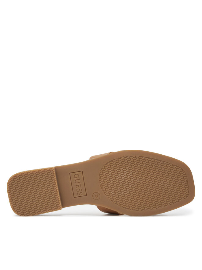 Guess Klapki Guess FLJRLL LEA19 Brązowy
