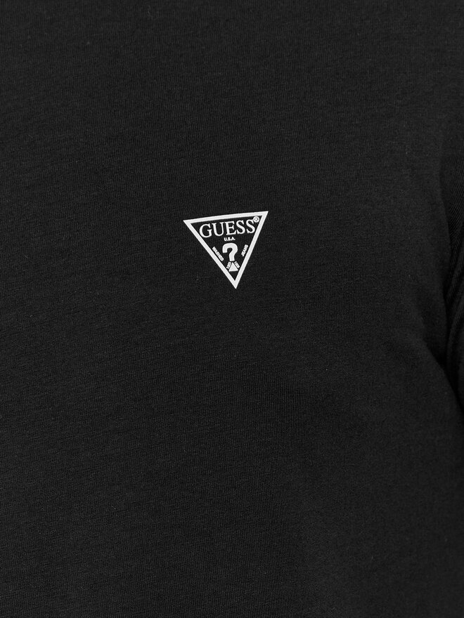 Guess Guess T-Shirt Caleb U97M00 KCD31 Μαύρο Slim Fit