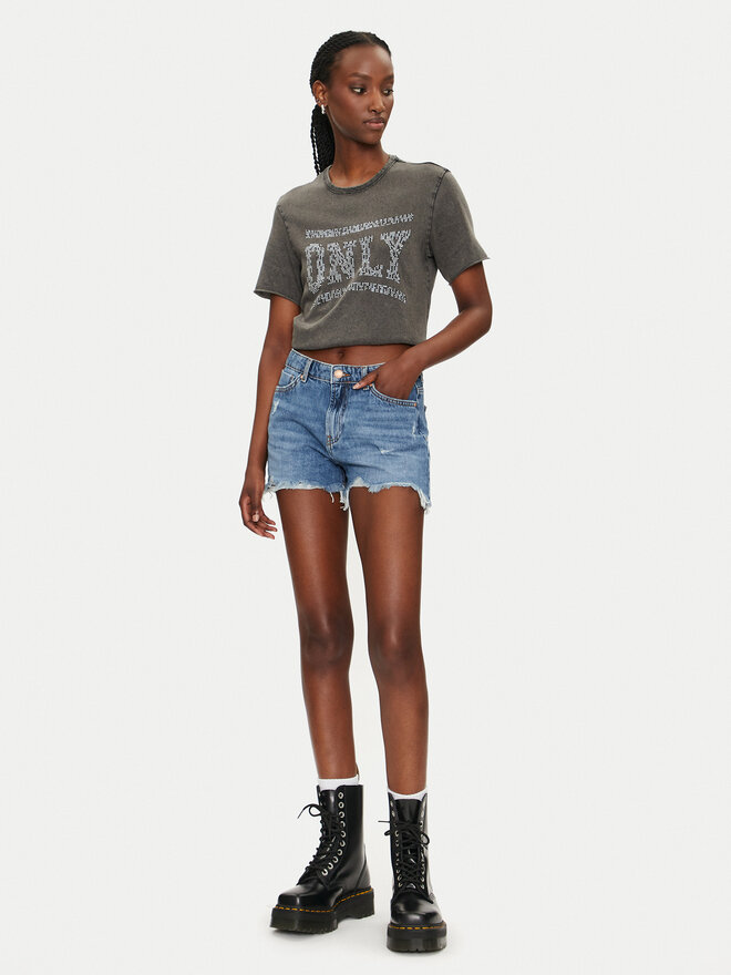 ONLY ONLY Marškinėliai Lucy 15332190 Juoda Regular Fit