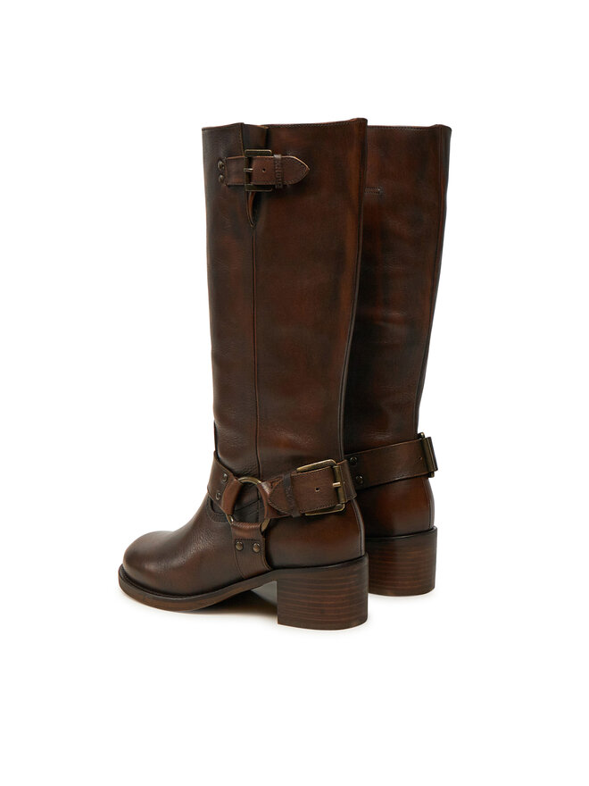 Bronx Kozačky Bronx High boots 14291-A Hnědá