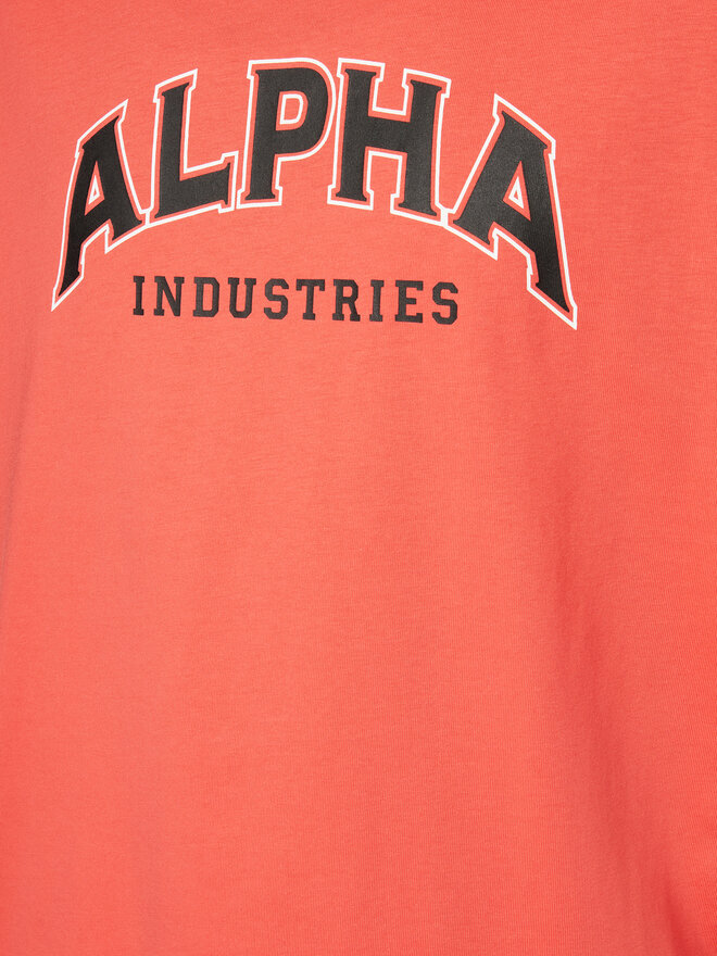 Alpha Industries Alpha Industries Marškinėliai College 146501 Raudona Relaxed Fit