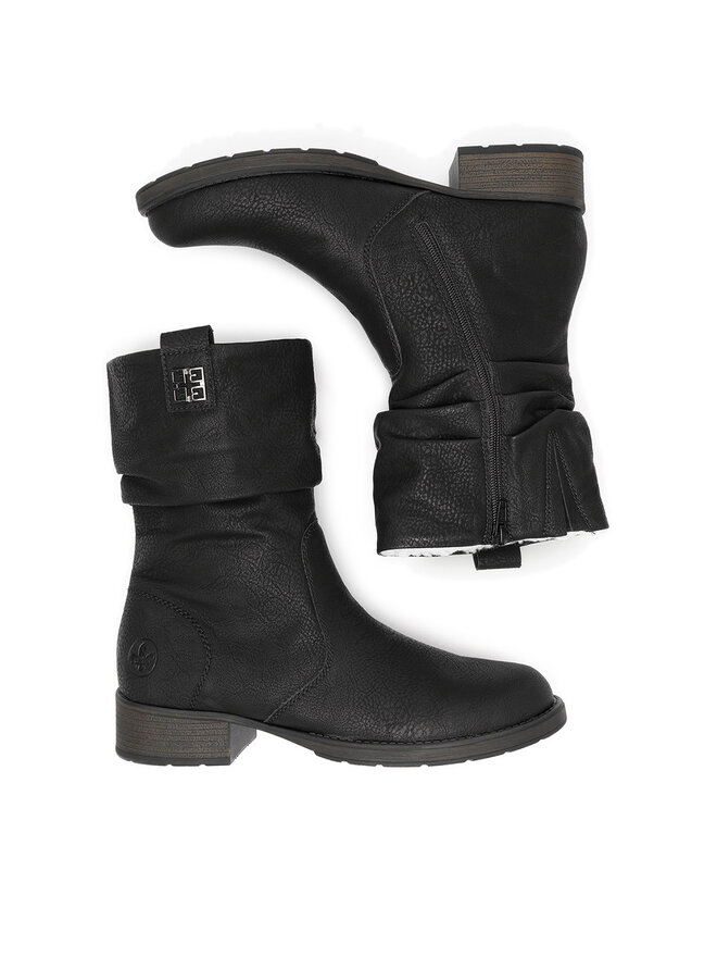 Rieker Polokozačky Rieker Z9583-00 Černá