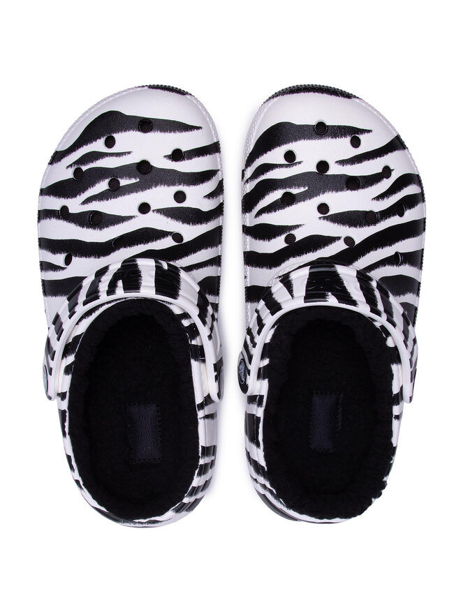 Crocs Шльопанці Crocs Classic Lined Animal Print Clg 206559 Білий