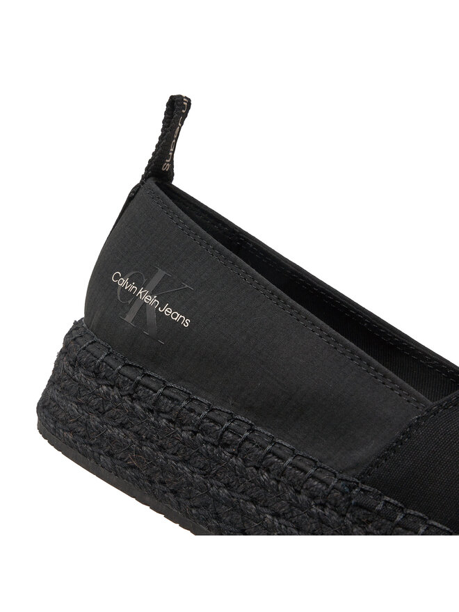 Calvin Klein Jeans Espadrillas Calvin Klein Jeans Platform Espadrille Mix Ml Mtl YW0YW01622 Nero