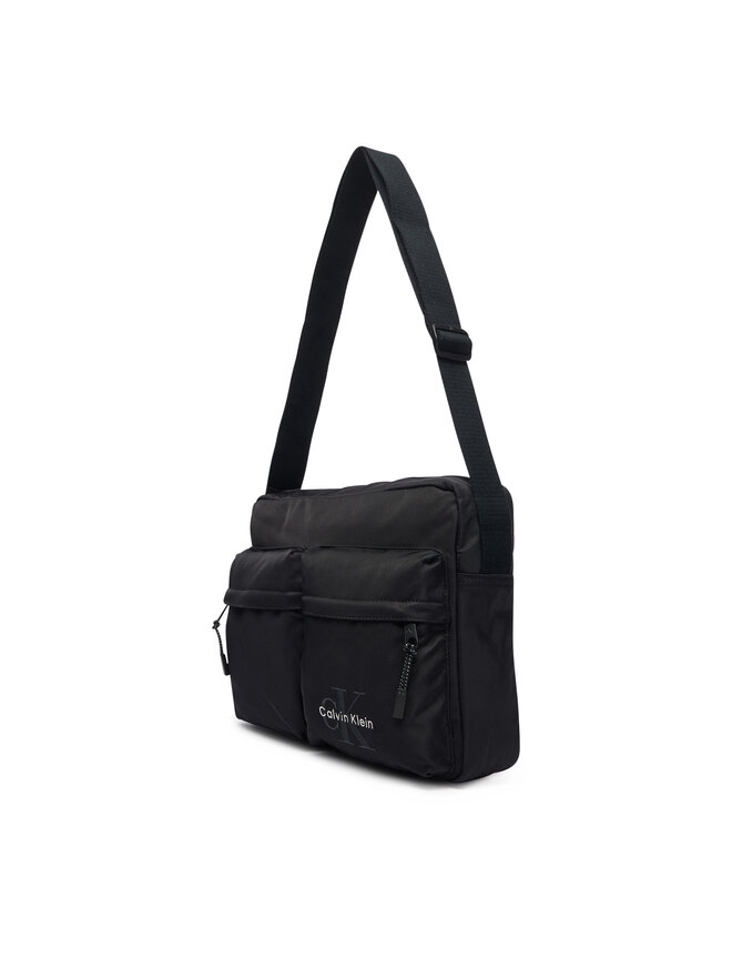 Calvin Klein Umhängetasche Calvin Klein Bolt Laptop Flight Bag LV04D3459G Schwarz