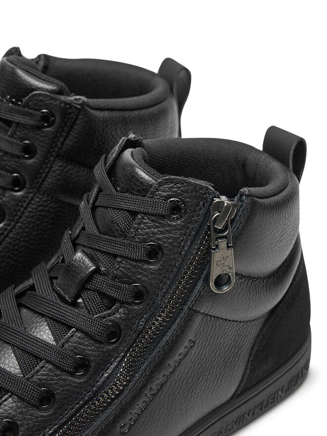 Calvin Klein Jeans Сникърси Calvin Klein Jeans Classic Cupsole Zip Mid In YM0YM01156 Черен
