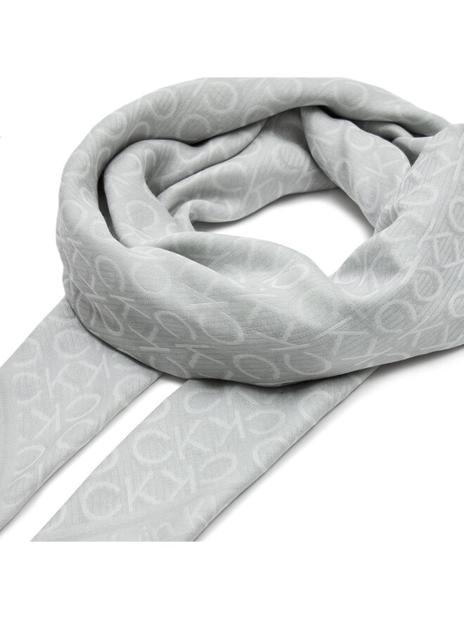 Calvin Klein Tuch Calvin Klein Monogram Jacquard Scarf 130X130 K60K608779 Grau