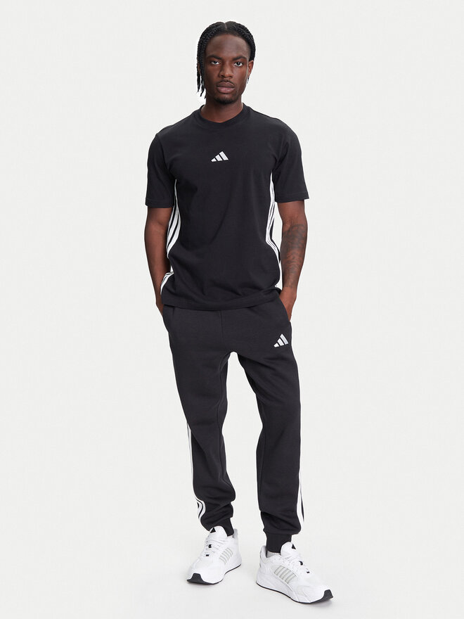 adidas adidas Marškinėliai Essentials 3-Stripes JD1906 Juoda Regular Fit