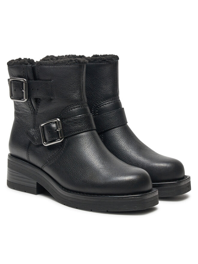 Clarks Μποτάκια Clarks Rebelle Buckle 26178891 Μαύρο