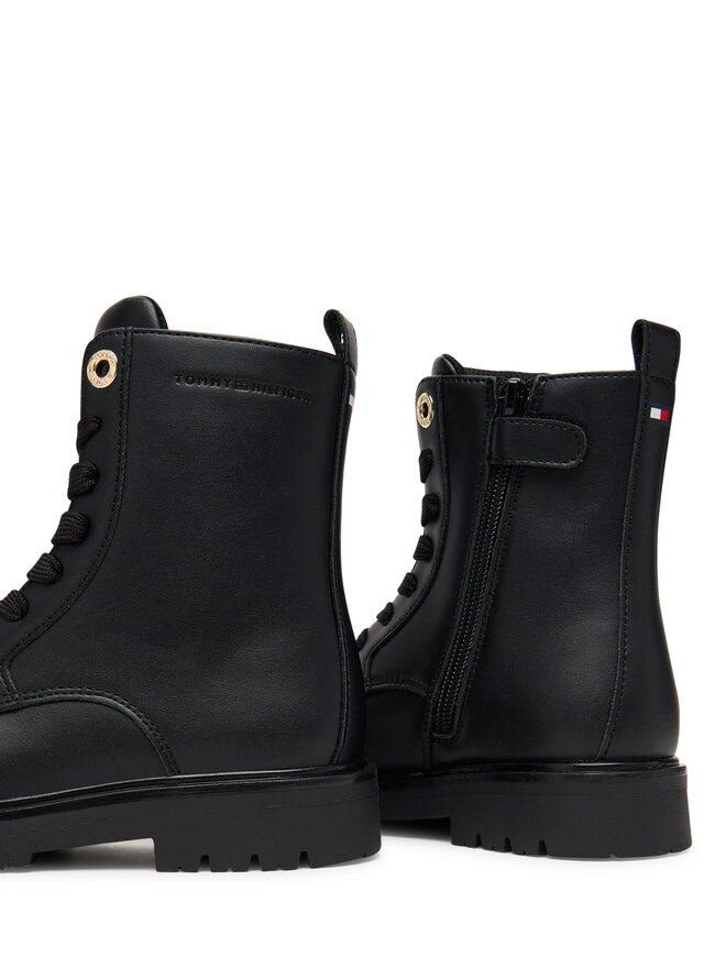 Tommy Hilfiger Туристически oбувки Tommy Hilfiger Lace-Up Bootie T3A5-34012-1355 S Черен