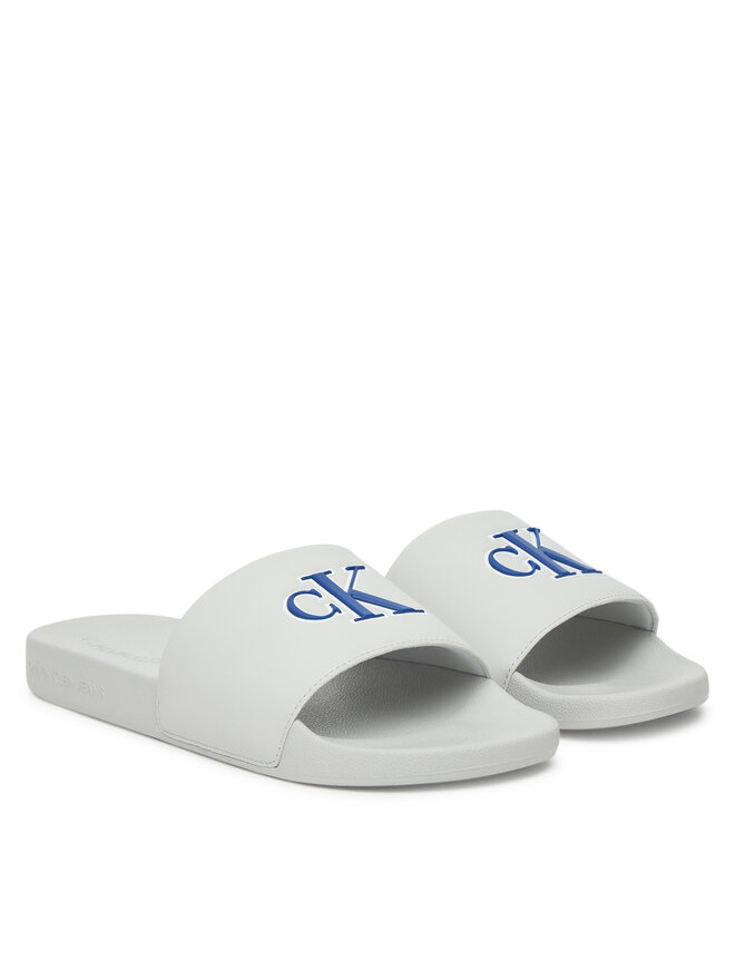 Calvin Klein Jeans Чехли Calvin Klein Jeans Slide Jelly Mono Pu YM0YM01281 Сив