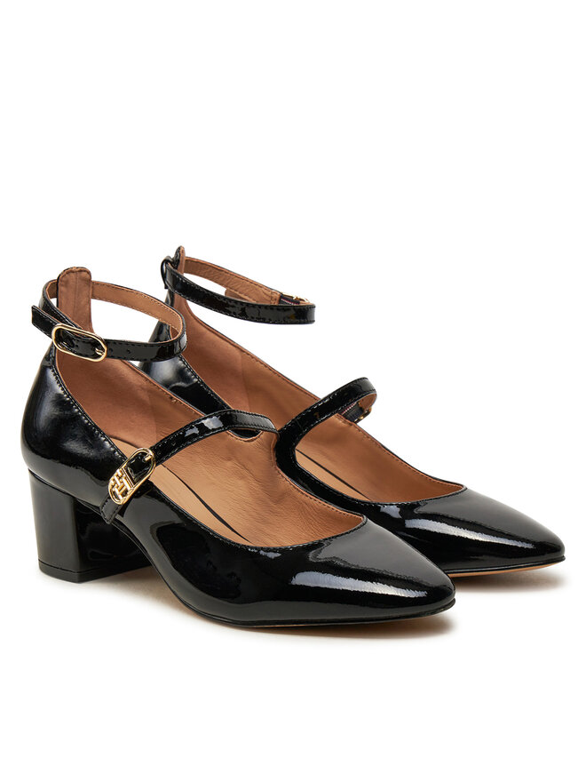 Tommy Hilfiger Décolleté Tommy Hilfiger Pump Double Strap Patent Leather FW0FW08566 Nero