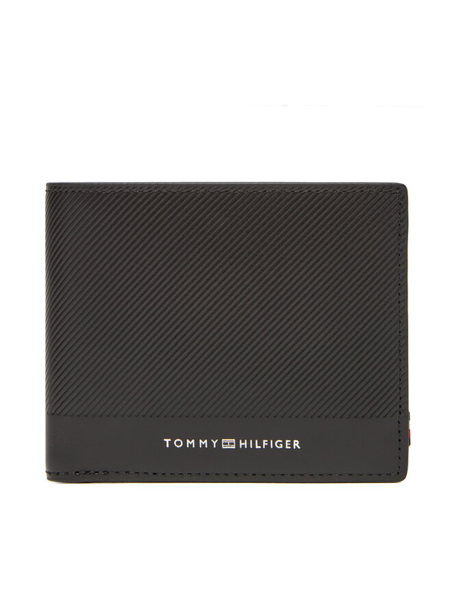 Tommy Hilfiger Veľká pánska peňaženka Tommy Hilfiger Th Foundation Mini Cc Wallet AM0AM13507 Čierna