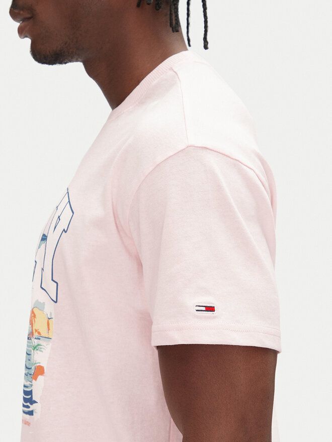 Tommy Jeans Tommy Jeans Marškinėliai Arch Sailing DM0DM21867 Rožinė Relaxed Fit