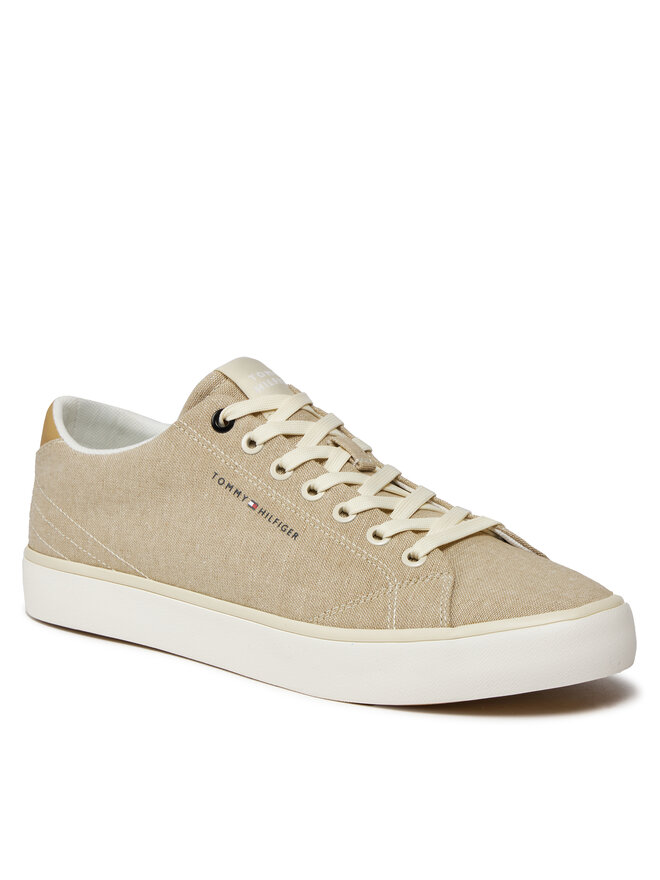Tommy Hilfiger Сникърси Tommy Hilfiger Th Hi Vulc Low Chambray FM0FM04945 Бежов