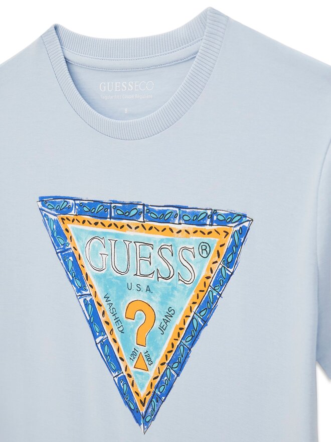 Guess Guess Футболка L6GI00 K8HM4 Блакитний Regular Fit