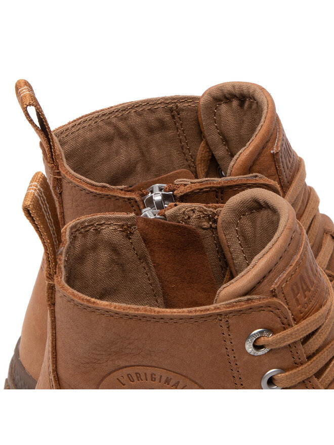 Palladium Schnürstiefeletten Palladium Pampa Zip Lth Ess 76888-252-M Braun