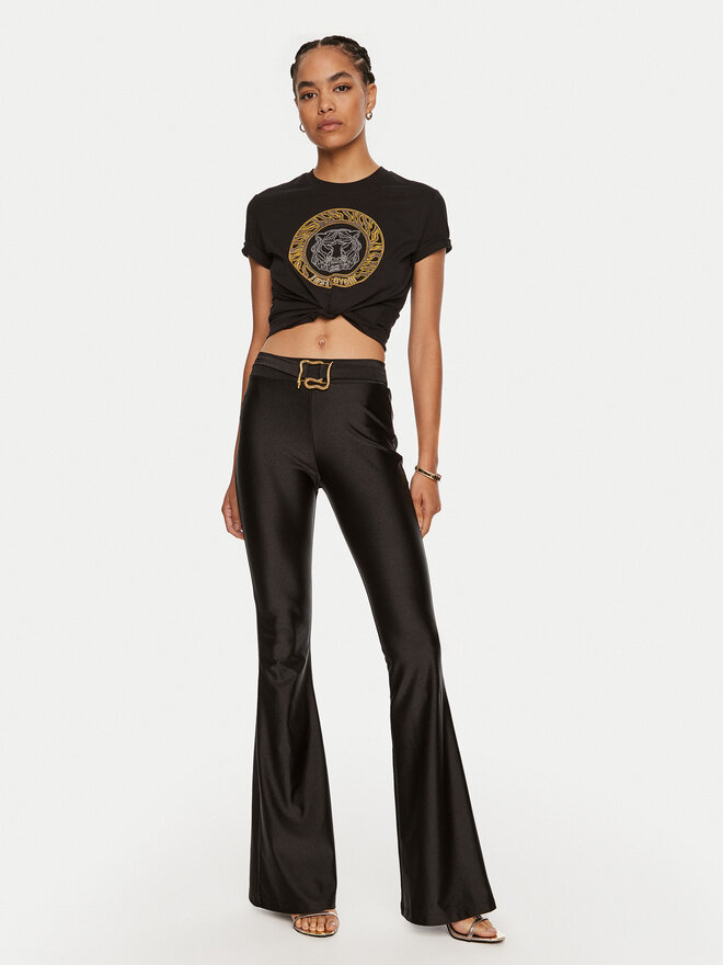 Just Cavalli Just Cavalli Camiseta 77PAHE24 Negro Slim Fit