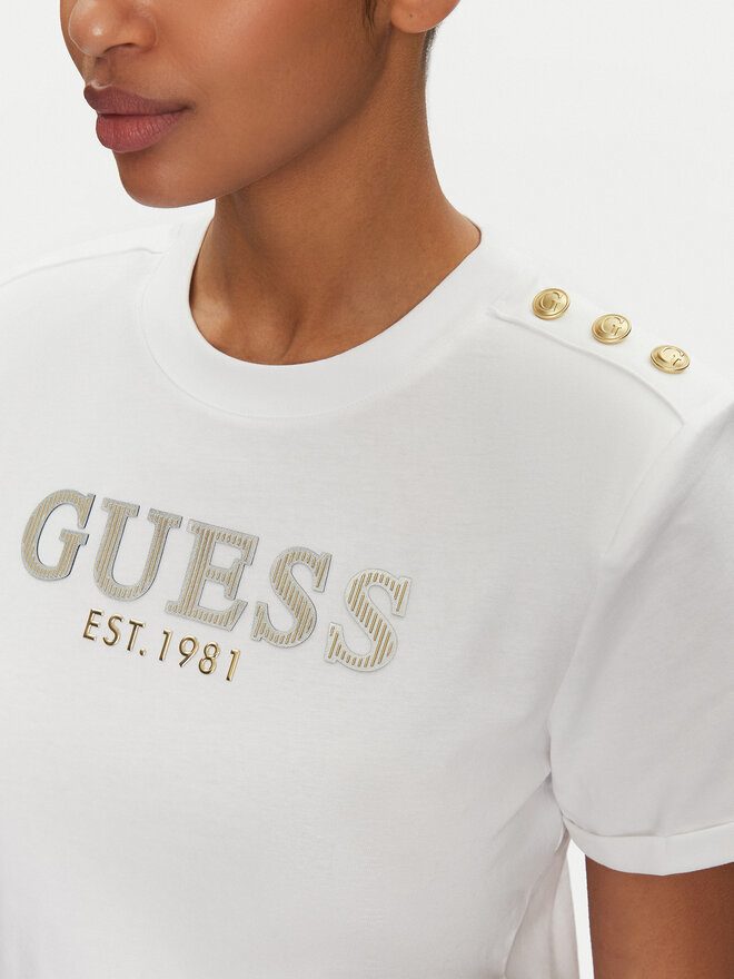 Guess Guess Marškinėliai W5GI15 K8FQ4 Balta Regular Fit
