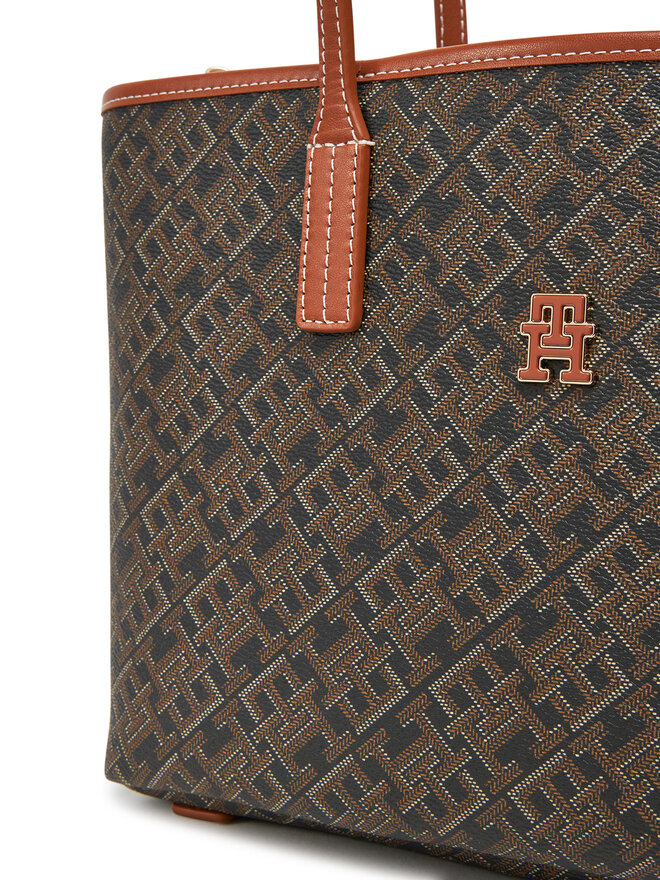 Tommy Hilfiger Torebka Tommy Hilfiger Th Monoplay Leather Mini Tote AW0AW17415 Czarny