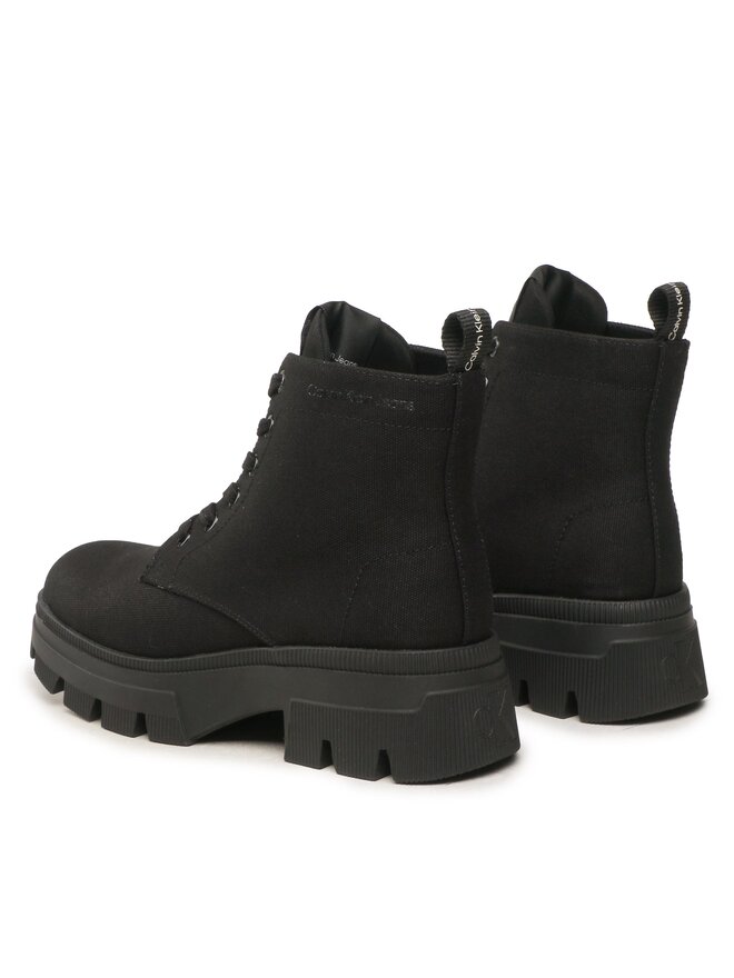 Calvin Klein Jeans Stiefeletten Calvin Klein Jeans Chunky Combat Laceup Boot Co YW0YW01239 Schwarz