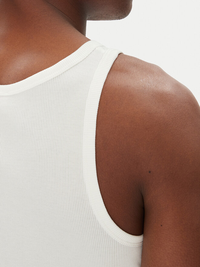 Tommy Jeans Tommy Jeans Tank top marškinėliai Classic Flag DM0DM21927 Balta Slim Fit