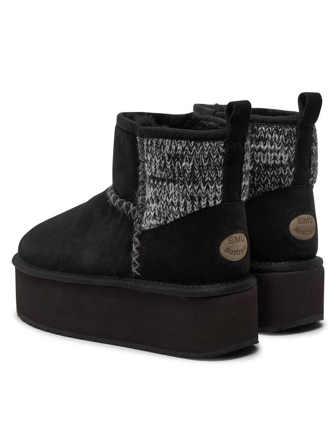 EMU Australia Śniegowce EMU Australia Stinger Knit Flatform W13143 Czarny