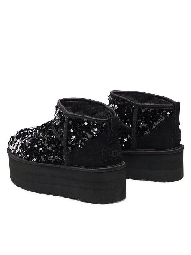 Ugg Апрески Ugg W Ultra Mini Chunky Sequin 1135060 Черен
