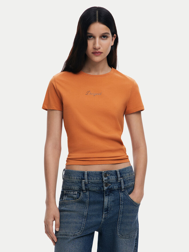 Desigual Desigual Majica 25SWTK15 Oranžna Regular Fit