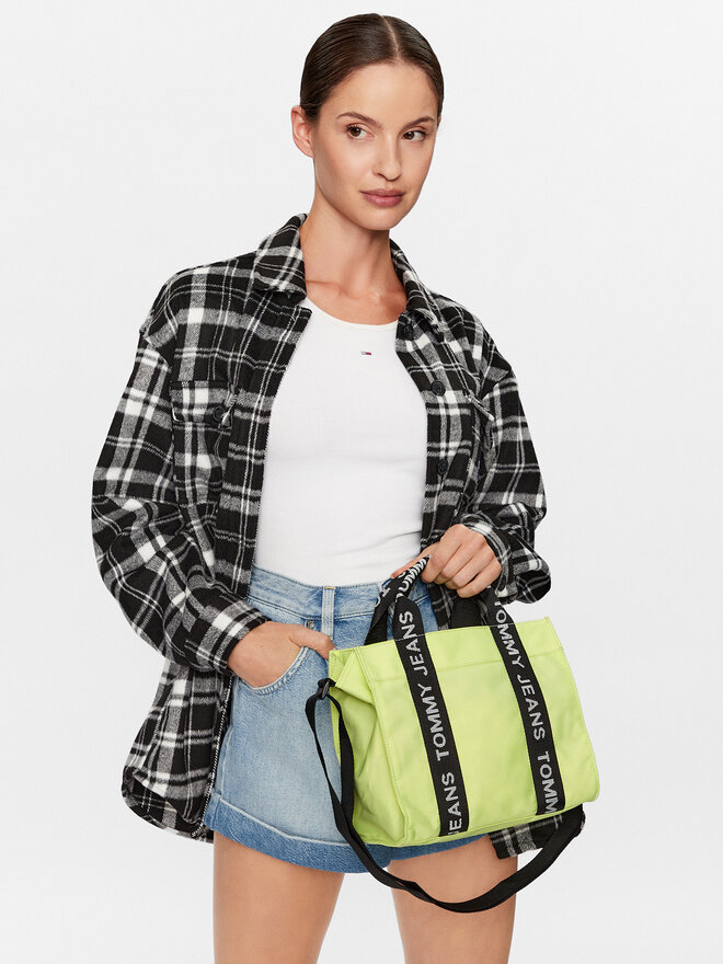 Tommy Jeans Kabelka Tommy Jeans Tjw Essential Mini Tote AW0AW14546 Zelená