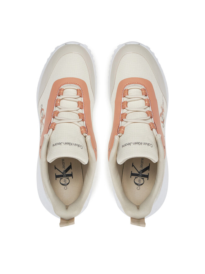 Calvin Klein Jeans Sneakers Calvin Klein Jeans Eva Runner Low Lace Mix Ml Wn YW0YW01442 Écru