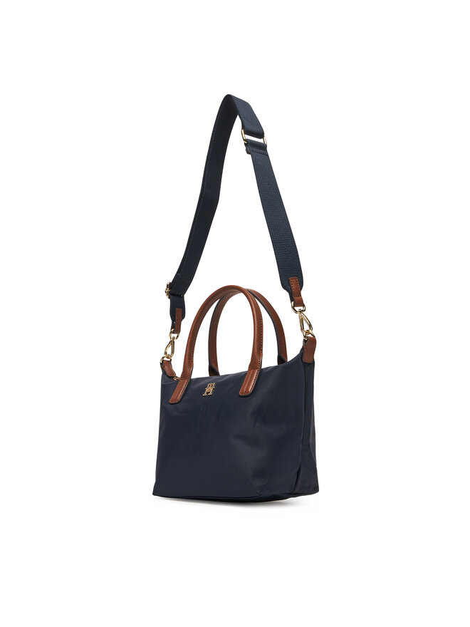 Tommy Hilfiger Handtasche Tommy Hilfiger Popette Mini Tote AW0AW17709 Dunkelblau