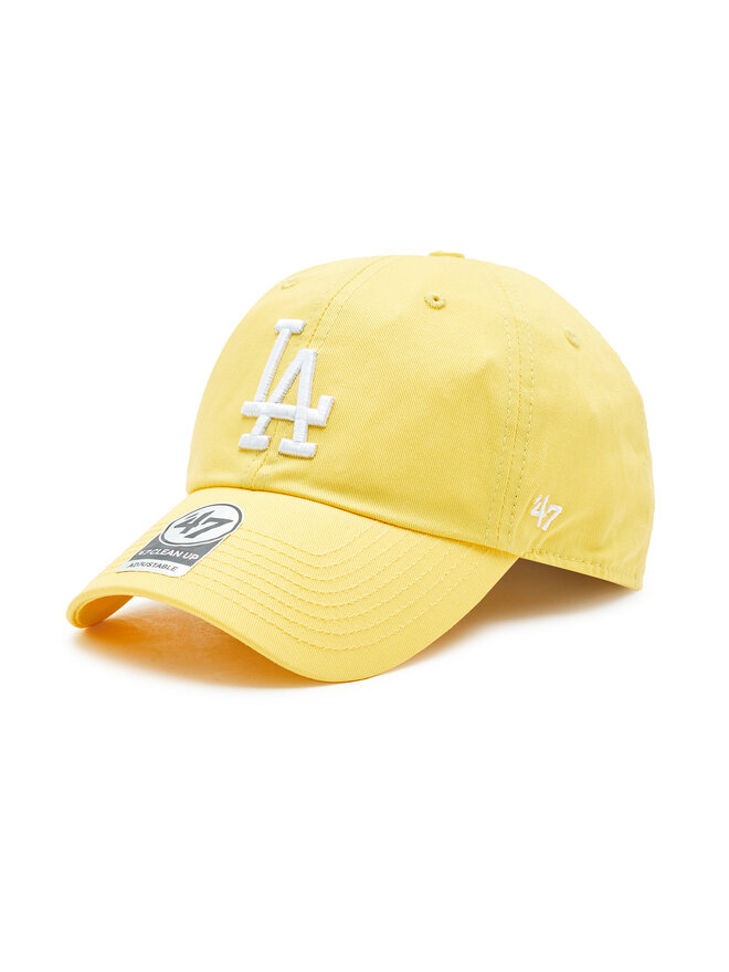 47 Brand Czapka z daszkiem 47 Brand MLB Los Angeles Dodgers '47 CLEAN UP B-RGW12GWSNL-MZB Żółty